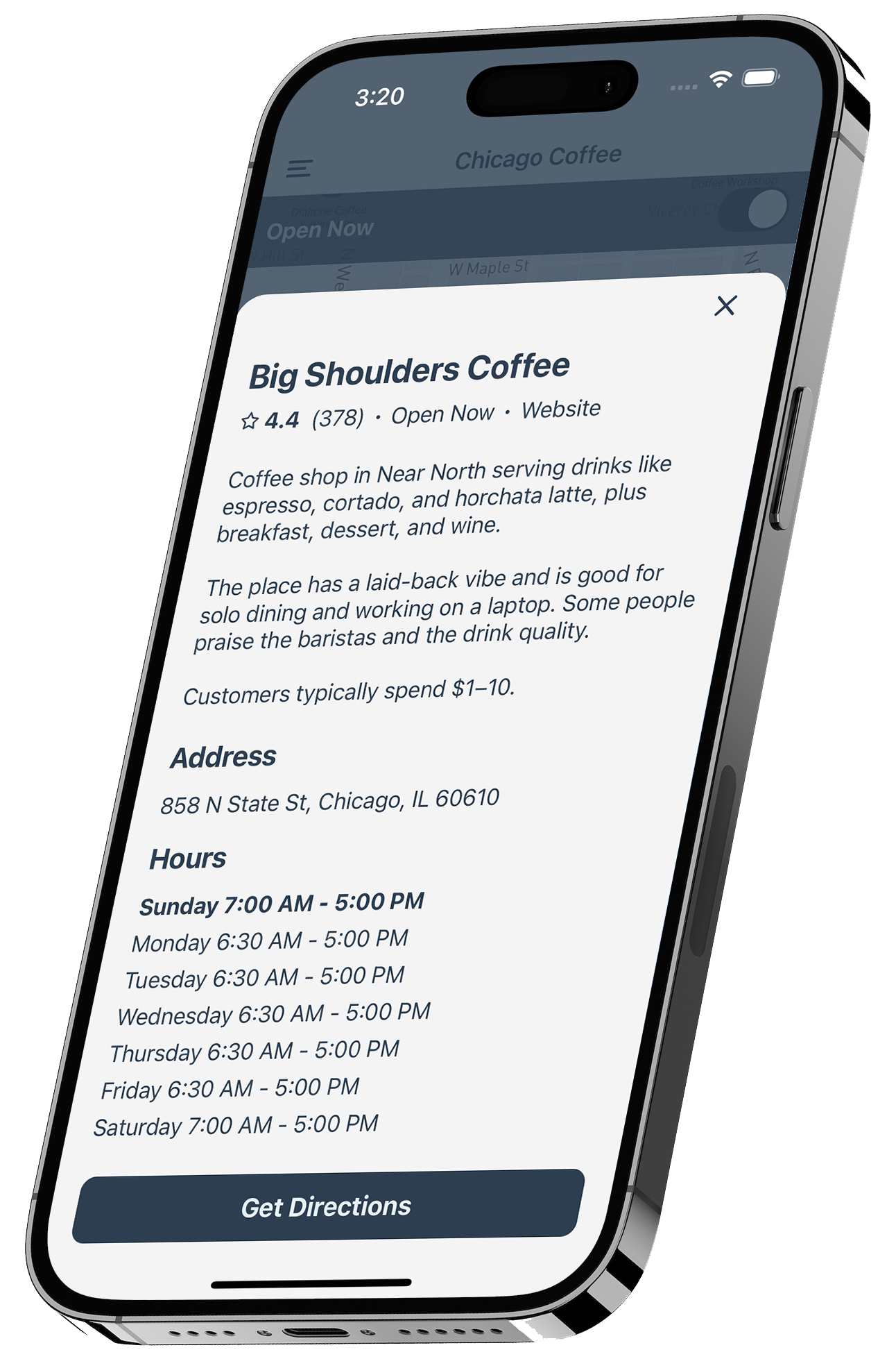 Chicago Coffee Shop Listings in Chicago Coffee App